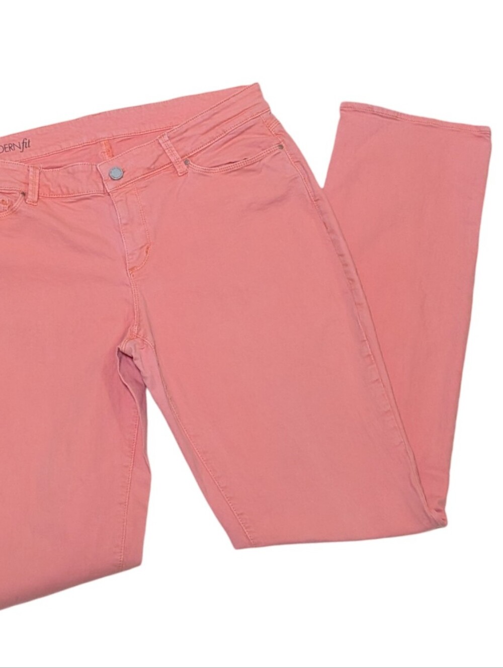 Ann Taylor | Coral Pink | Modern Fit Jeans | Stretchy | Colorful | Contemporary